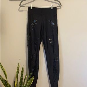 Ultracor Women's Lightning Bolt Black Leggings